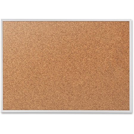 QUARTET Cork Board, 3/4" Frame Face, 4'x3', Aluminum Frame QRT2304